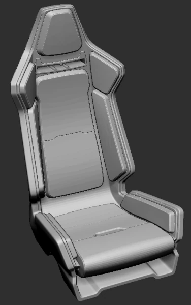 Racing seat 3D Print Model .c4d .max .obj .3ds .fbx .stl .blend 