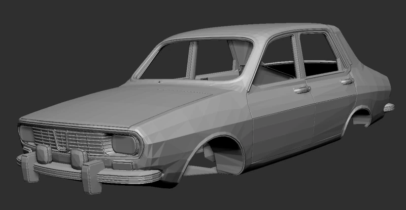 Renault 12 3D Print Model .c4d .max .obj .3ds .fbx .stl .blend 