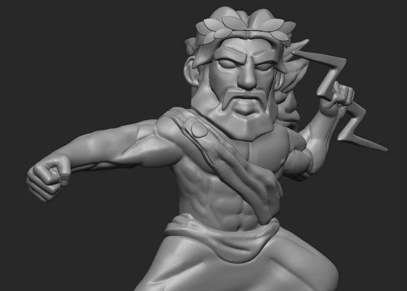 Kreskówka Zeusa Model do druku 3D .c4d .max .obj .3ds .fbx .stl .blend