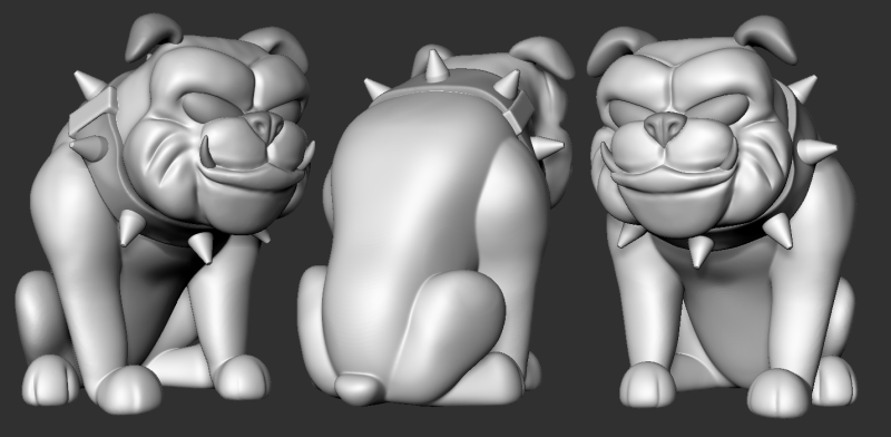 Bull dog 3D Print Model .c4d .max .obj .3ds .fbx .stl .blend 