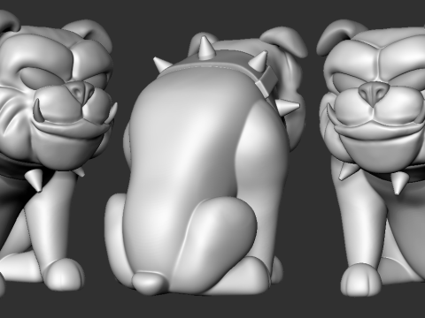Bull dog 3D Print Model