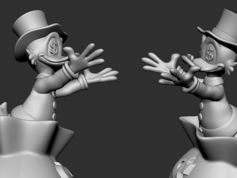 Scrooge McDuck Pack 3D Print Model