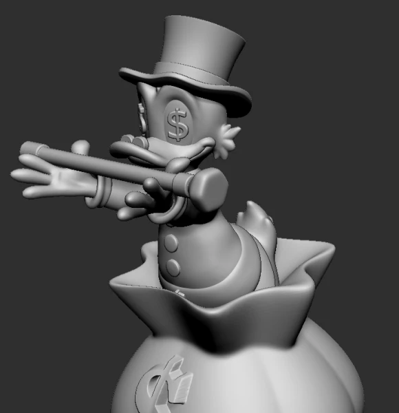 Scrooge McDuck 3D Baskı Modeli .c4d .max .obj .3ds .fbx .stl .blend