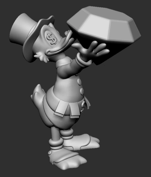 Scrooge McDuck 3D Print Model .c4d .max .obj .3ds .fbx .stl .blend