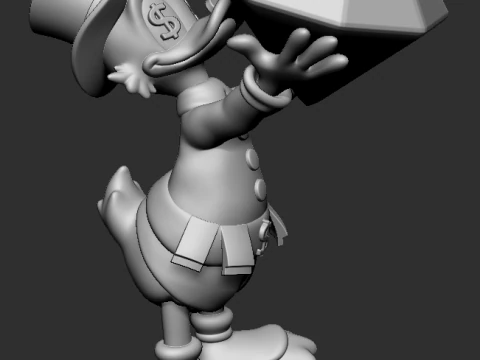 Scrooge McDuck 3D Print Model