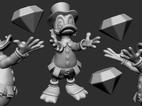 Scrooge McDuck 3D Print Model