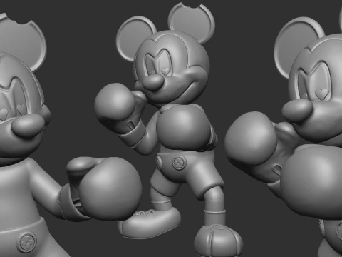 Boxeo Mickey Mouse Modelo de Impressão 3D