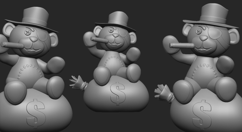 Teddy Bear 3D Print Model .c4d .max .obj .3ds .fbx .stl .blend 