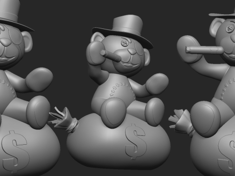 Teddy Bear 3D Print Model