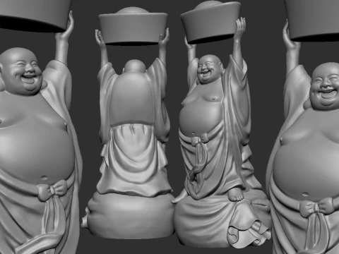 Buddha sorridente - Buddha - Buda Modello di stampa 3D