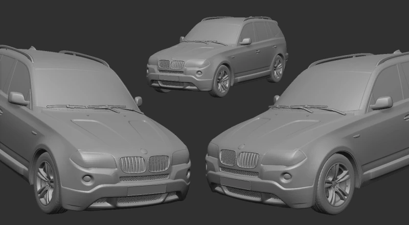 CAR X3 3D Print Model .c4d .max .obj .3ds .fbx .stl .blend 