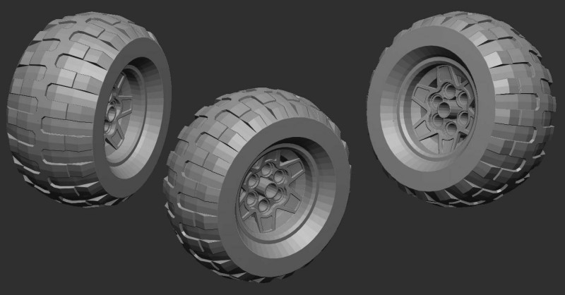 Tire Car 3Dプリントモデル .c4d .max .obj .3ds .fbx .stl .blend 