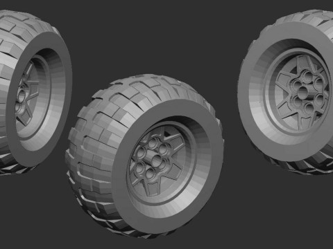 Tire Car 3D Print Model