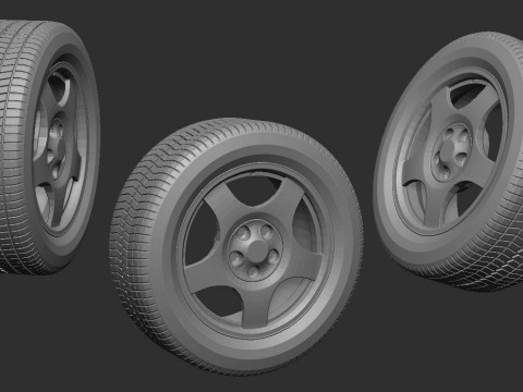 Tire Car 3Dプリントモデル