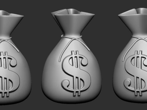 Money Bag 3D Print Model