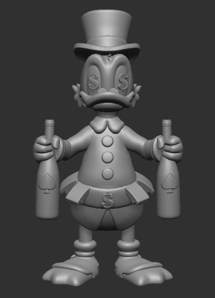 Scrooge Mcduck Modelo de impresión 3D .c4d .max .obj .3ds .fbx .stl .blend 