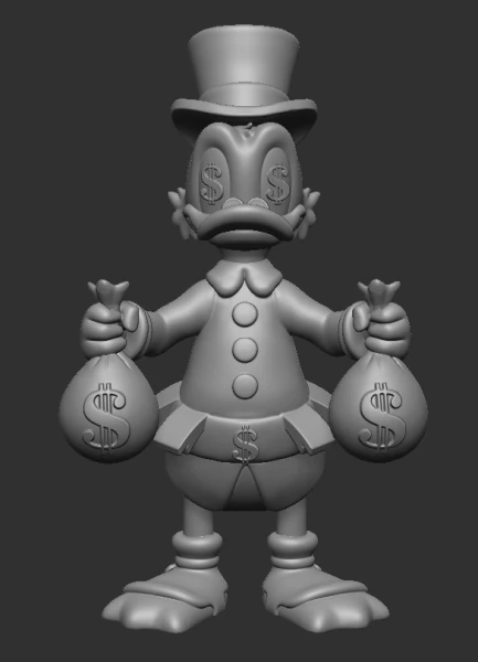 Tio Patinhas Modelo de Impressão 3D .c4d .max .obj .3ds .fbx .stl .blend 