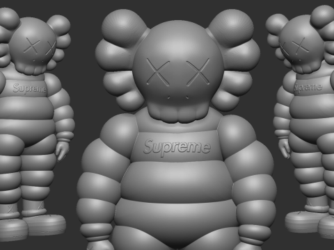Kaws SUPREME Model Cetak 3D