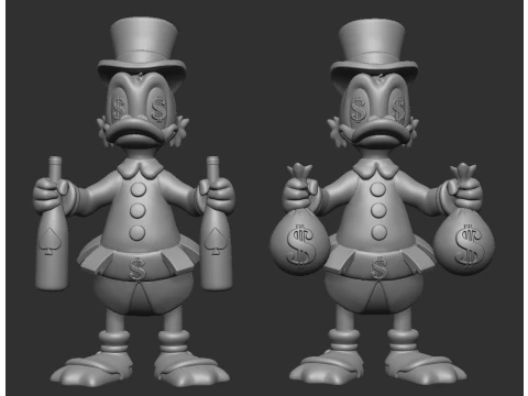 Scrooge Mcduck dollar pack 3D Print Model