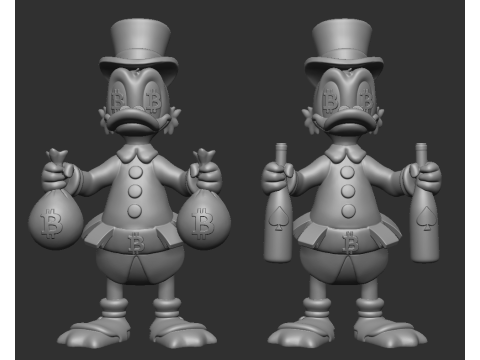 Scrooge Mcduck BTC pack 3Dプリントモデル