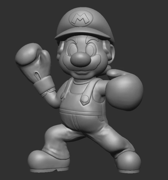 Mario Bros Boxing 3D Print Model .c4d .max .obj .3ds .fbx .stl .blend 