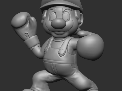 Mario Bros Boxing 3D Print Model