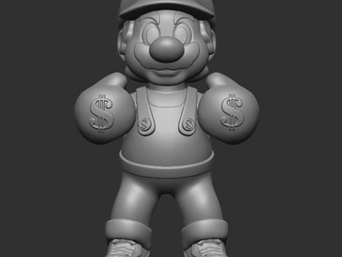Dollar de boxe Mario Bros Modèles 3D en vedette