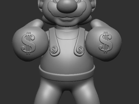 Mario Bros boxing dollar 3Dプリントモデル