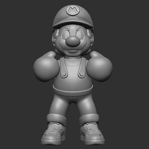 Mario Bros boxing no NIKE 3D Print Model .c4d .max .obj .3ds .fbx .stl .blend 
