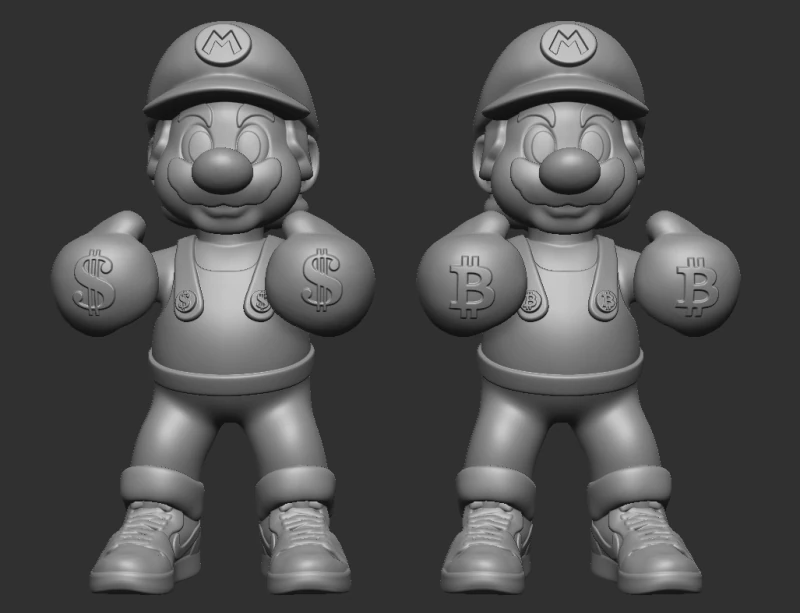 Mario Bros boxing pack 3D Print Model .c4d .max .obj .3ds .fbx .stl .blend 