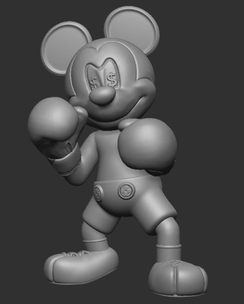 Mickey Mouse boxing - Mickey Mouse boxeador 3D Print Model .c4d .max .obj .3ds .fbx .stl .blend 