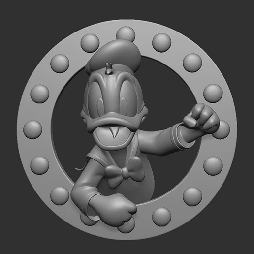 Donald Duck 3D Print Model .c4d .max .obj .3ds .fbx .stl .blend 
