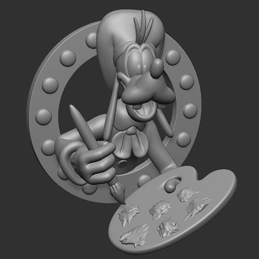 Goofy Painter 3D Print Model .c4d .max .obj .3ds .fbx .stl .blend 