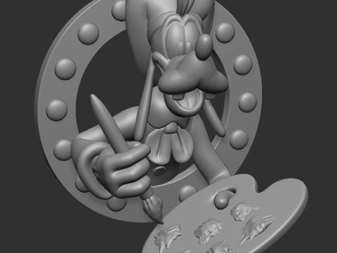Goofy Painter Modèles 3D en vedette