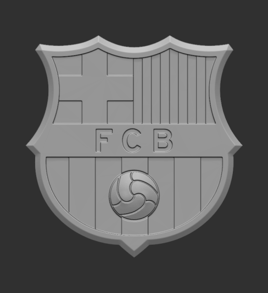 FC Barcelona 3Dプリントモデル .c4d .max .obj .3ds .fbx .stl .blend