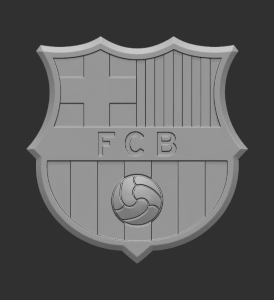 FC Barcelona 3D Print Model .c4d .max .obj .3ds .fbx .stl .blend 