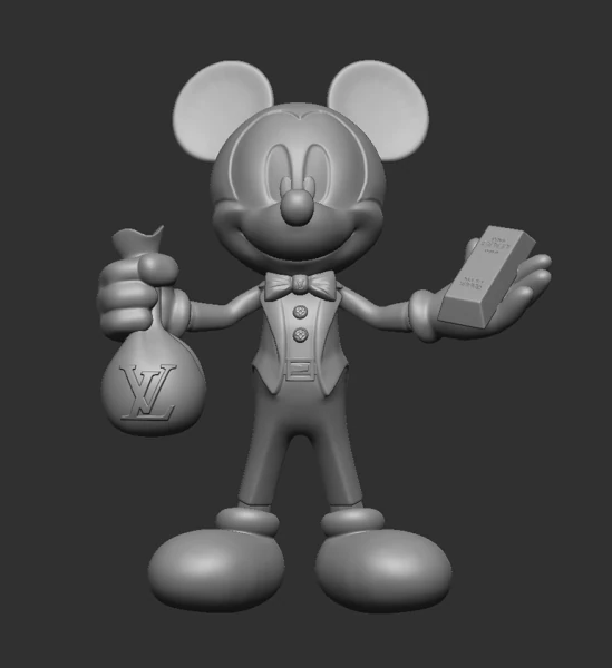 Mickey Mouse versin Louis Vuitton 3D Print Model .c4d .max .obj .3ds .fbx .stl .blend 