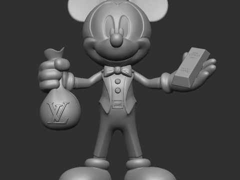 Mickey Mouse contre Louis Vuitton Modèles 3D en vedette
