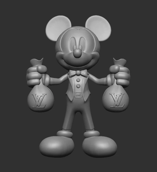 Mickey Mouse versin Louis Vuitton 3D Print Model .c4d .max .obj .3ds .fbx .stl .blend