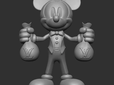 Mickey Mouse vers&atilde;o Louis Vuitton Modelo de Impressão 3D