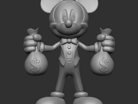 Mickey Mouse dollar 3D Baskı Modeli