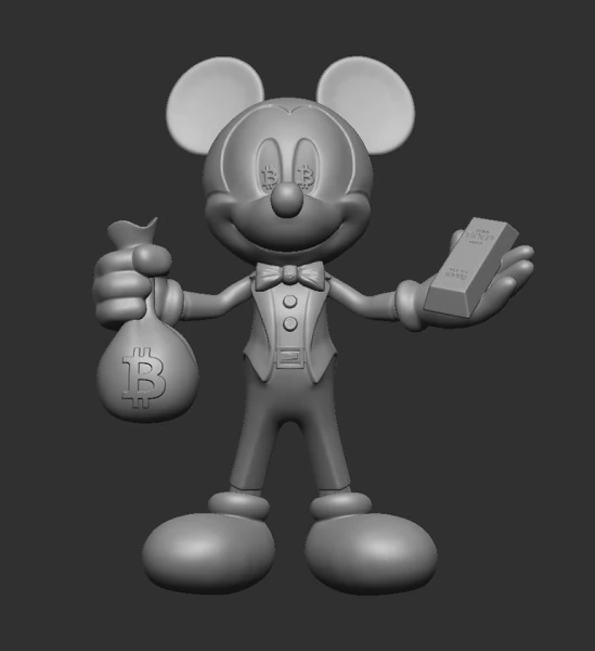 Mickey Mouse BTC 3D Print Model .c4d .max .obj .3ds .fbx .stl .blend 