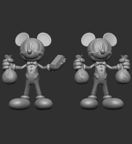 Mickey Fare Paketi 3D Baskı Modeli .c4d .max .obj .3ds .fbx .stl .blend 