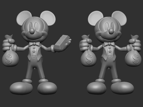 Mickey Mouse Pack 3Dプリントモデル