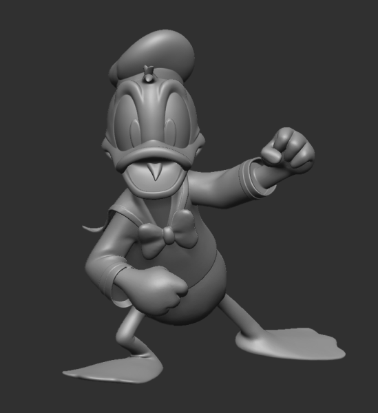 Donald Duck - Pato Donald 3Dプリントモデル .c4d .max .obj .3ds .fbx .stl .blend 