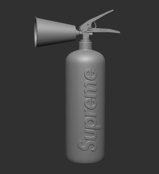 SUPREME Deluxe Fire Extinguisher - Extintor Modèles 3D en vedette .c4d .max .obj .3ds .fbx .stl .blend