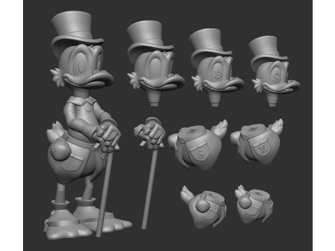 Scrooge McDuck - Tio rico 3D-Druckmodell