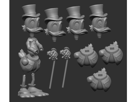 Scrooge McDuck - Tio rico 3D-Druckmodell