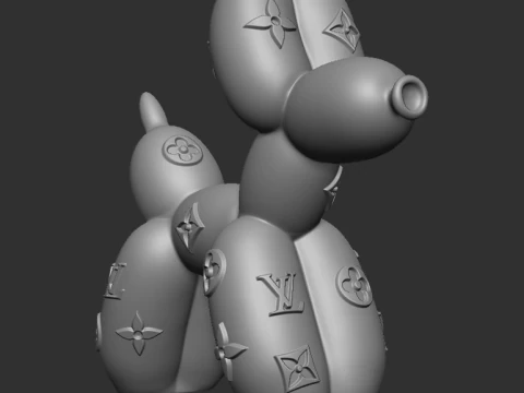 Cane in mongolfiera Louis Vuitton Modello di stampa 3D