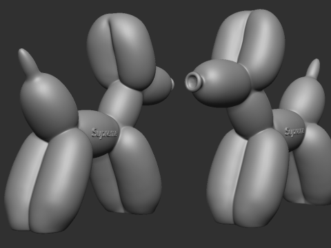 Balloon Dog SUPREME 3D 프린트 모델